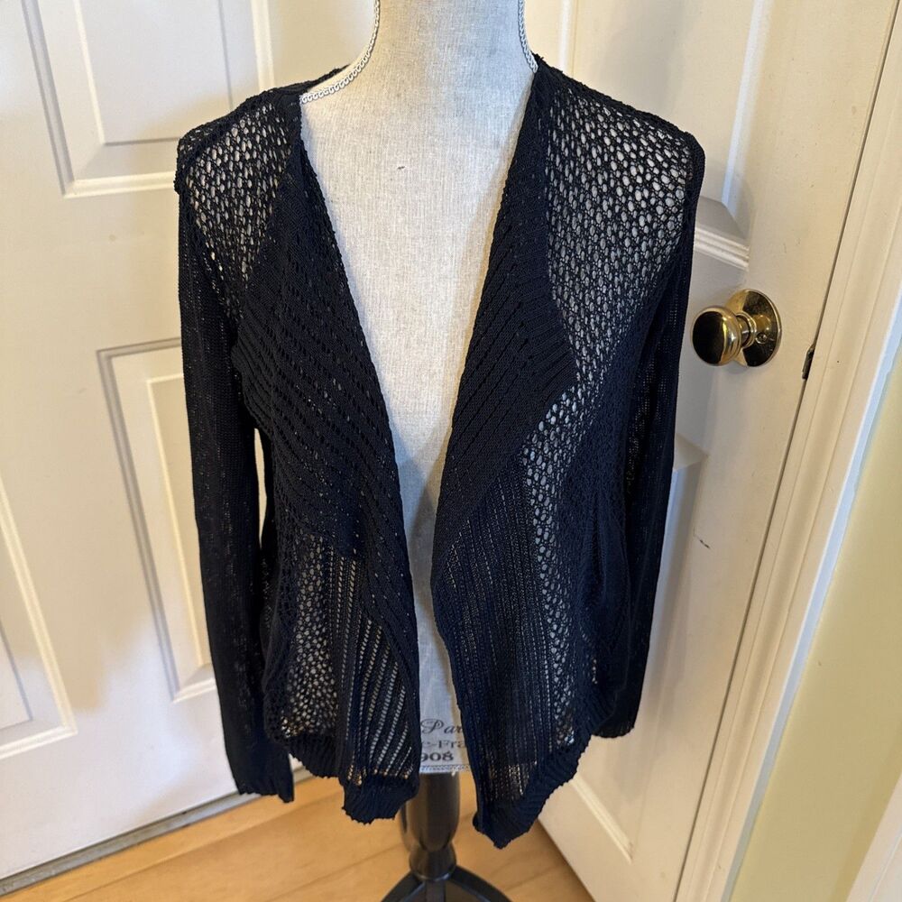 NAVY BASIC mado et les autres Women’s Size One Navy Blue Cardigan Sweater